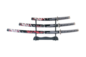 MIECZ MASTER CUTLERY SAMURAI SWORD 3SET 40-31,5-21,5" ZE STOJAKIEM