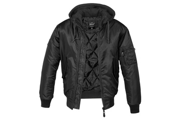 Kurtka BRANDIT MA1 z kapturem Black-Black