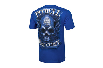 Koszulka Pit Bull Skull Wings - Niebieska