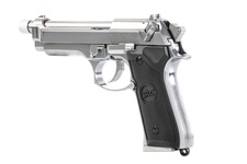 Pistolet ASG GBB SRC SR92 z tłumikiem srebrna