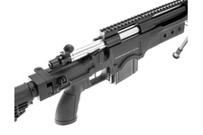 Karabin snajperski ASG Swiss Arms SAS 12 Black Spring z bipodem