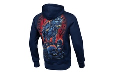 Bluza z kapturem Pit Bull Skull Dog - Granatowa