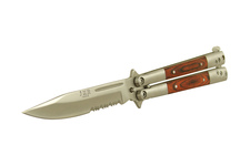 Nóż JOKER „MOTYLEK” ABANICO Inox Madera Roja