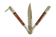 Nóż JOKER „MOTYLEK” ABANICO Inox Madera Roja