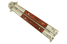 Nóż JOKER „MOTYLEK” ABANICO Inox Madera Roja