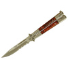 Nóż JOKER „MOTYLEK” ABANICO Inox Madera Roja