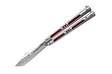 Nóż JOKER składany motylek Tanto Red Handle