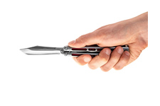 Nóż JOKER składany motylek Tanto Red Handle