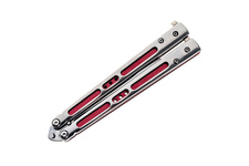 Nóż JOKER składany motylek Tanto Red Handle