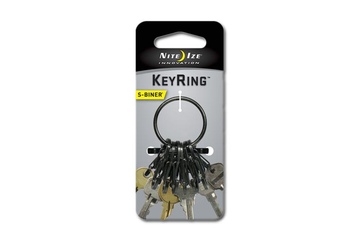 Brelok do kluczy NITE IZE s-biner keyring steel black KRGS-01-R3