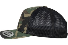 Czapka BRANDIT Camo Trucker Woodland-Czarna