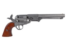 Replika rewolweru Colt Navy z 1851r, srebrne wykończenie