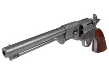 Replika rewolweru Colt Navy z 1851r, srebrne wykończenie