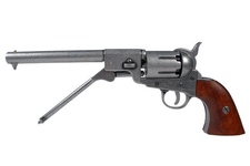 Replika rewolweru Colt Navy z 1851r, srebrne wykończenie