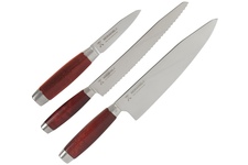 zestaw noży Morakniv Classic 1891 Chef´s/Bread/Paring Knife Set - czerwony