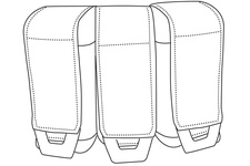 ładownica TRIPLE 40 MM GRENADE POUCH - urban grey