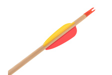 Strzała drewniana POE LANG do łuku BLACK POINT 27" 5szt