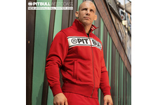 Bluza rozpinana Pit Bull Oldschool Chest Logo '20 - Czerwona