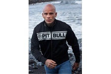 Bluza rozpinana Pit Bull Oldschool Chest Logo '20 - Granatowa