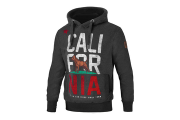 Bluza z kapturem Pit Bull California Flag - Grafitowa