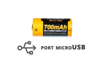 Akumulator Fenix USB ARB-L16UP (16340 RCR123 700 mAh 3,6 V)