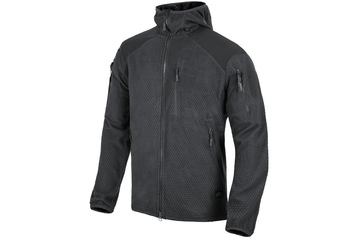 bluza Helikon ALPHA HOODIE - Grid Fleece - czarny