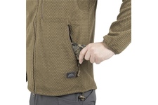 bluza Helikon ALPHA HOODIE - Grid Fleece - olive green