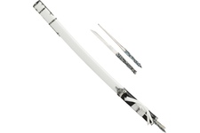 Miecz Haller Katana White z nożami z metalową pochwą bogato zdobioną okuciami i imitacją rybiej skóry