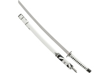 Miecz Haller Katana White z nożami z metalową pochwą bogato zdobioną okuciami i imitacją rybiej skóry