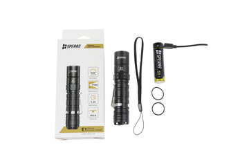 Latarka akumulatorowa Speras E1 CREE XPG3 LED 500 lumenów Zasięg + akumulator o pojemności 2600 mAh