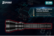 Latarka akumulatorowa Speras T1 OSRAM 1200 lumenów Zasięg 1300m!  + 2x akumulator o pojemności 2600 mAh