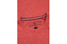 Koszulka Pit Bull Custom Fit Melange Small Logo'20 - Czerwona