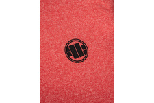 Koszulka Pit Bull Custom Fit Melange Small Logo'20 - Czerwona