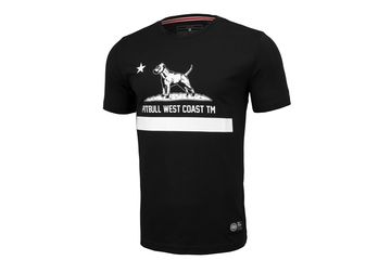 Koszulka Pit Bull Slim Fit Lycra Cal Flag'20 - Czarna