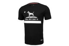 Koszulka Pit Bull Slim Fit Lycra Cal Flag'20 - Czarna