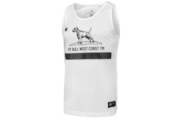 Tank Top Pit Bull Slim Fit Lycra Cal Flag'20 - Biały