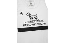 Tank Top Pit Bull Slim Fit Lycra Cal Flag'20 - Biały