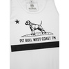 Tank Top Pit Bull Slim Fit Lycra Cal Flag'20 - Biały