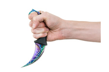 Nóż CS GO Karambit Spider web Rainbow