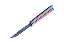 Nóż Joker „MOTYLEK” rainbow czakra Damascus