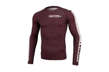 Rashguard termoaktywny Pit Bull L-S Hilltop - Bordowy