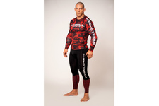 Rashguard termoaktywny Pit Bull L-S Dillard Camo - Czerwony