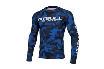 Rashguard termoaktywny Pit Bull L-S Dillard Camo - Niebieski