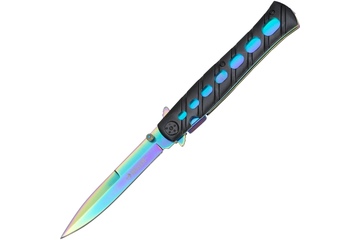 Nóż Sprężynowy Haller Stiletto Onehand Rainbow-Black