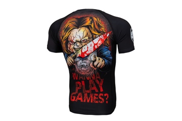 Rashguard termoaktywny Pit Bull T-S Wanna Play Games  - Czarny