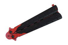 Nóż  Master Cutlery M-TECH "MOTYLEK" Dragon treningowy red