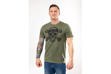 Koszulka Pit Bull Skull Wear '21 - Oliwkowa