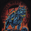 Koszulka Pit Bull Skull Dog - Czarna