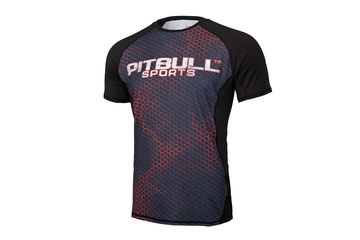 Rashguard termoaktywny Pit Bull Mesh Performance Pro Plus Iron Logo - Czarny