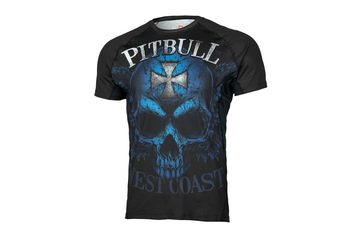 Rashguard termoaktywny Pit Bull Mesh Performance Pro Plus Blue Skull - Czarny